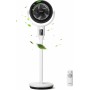 Aigostar Airflow – Quiet Standing Fan (23dB) with Remote Control, DC Motor 24W, Large Touch LED Display, 135° Oscillation, 9