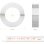 GRIFEMA GA4001-1 Cinta Doble Cara Extrafuerte, 3 Metros Cinta Adhesiva Doble Cara Transparente, Resistente Al Agua, para Pared y