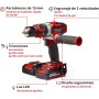 Einhell Taladro percutor sin cable TE-CD 18/48 Li-i (2x2,0 Ah) Power X-Change (iones de litio, incluye función de taladro de