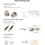 LOOTICH Kit de Excéntricas Ø14,7mm con Pernos M6x41mm y Tuercas M6 para Accesorios de Conexión de Muebles de Gabinete Gris (100