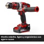 Einhell Taladro percutor sin cable TE-CD 18/48 Li-i (2x2,0 Ah) Power X-Change (iones de litio, incluye función de taladro de