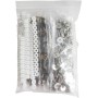 LOOTICH Kit de Excéntricas Ø14,7mm con Pernos M6x41mm y Tuercas M6 para Accesorios de Conexión de Muebles de Gabinete Gris (100