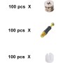 LOOTICH Kit de Excéntricas Ø14,7mm con Pernos M6x41mm y Tuercas M6 para Accesorios de Conexión de Muebles de Gabinete Gris (100