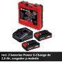 Einhell Taladro percutor sin cable TE-CD 18/48 Li-i (2x2,0 Ah) Power X-Change (iones de litio, incluye función de taladro de