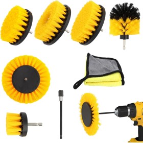 MXTIMWAN 8 Pieces Cepillo Taladro Limpieza Kit, Cepillo para Taladro Eléctrico, Multifuncional Cepillos Taladro Suave para