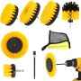 MXTIMWAN 8 Pieces Cepillo Taladro Limpieza Kit, Cepillo para Taladro Eléctrico, Multifuncional Cepillos Taladro Suave para