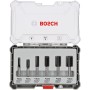 Bosch Professional Set de Brocas Fresadoras para Recortes y Bordes de 6 Piezas (para madera, vástago de Ø 8 mm, Accesorios