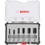 Bosch Professional Set de Brocas Fresadoras para Recortes y Bordes de 6 Piezas (para madera, vástago de Ø 8 mm, Accesorios