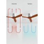 CREATE / WINDCALM/Ceiling fan with white light with Wi-Fi and remote control/40W, silent, Ø132 cm, 6 speeds, 3 light