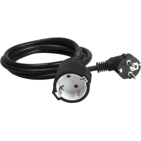 Unitec 445641 Enchufe Schuko Hembra a macho, Negro, Alargador de Cables, 2m