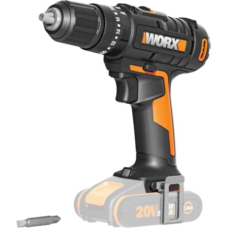 WORX Taladro percutor 20V | PowerShare |WX370.9 | No incluye baterías ni cargador | Ligero y compacto | Portabrocas 13mm | 2