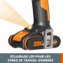 WORX Taladro percutor 20V | PowerShare |WX370.9 | No incluye baterías ni cargador | Ligero y compacto | Portabrocas 13mm | 2