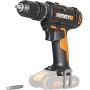 WORX Taladro percutor 20V | PowerShare |WX370.9 | No incluye baterías ni cargador | Ligero y compacto | Portabrocas 13mm | 2