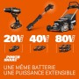 WORX Taladro percutor 20V | PowerShare |WX370.9 | No incluye baterías ni cargador | Ligero y compacto | Portabrocas 13mm | 2