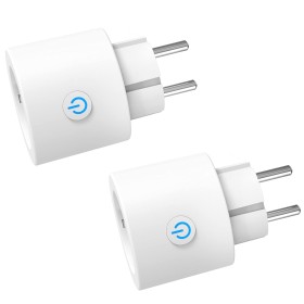 ANTELA Enchufe Inteligente 16A 3680W Con Monitor de Consumo, Compatible con Alexa y Google Home, 2 PCS