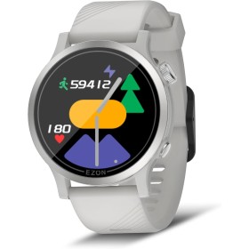 EZON Reloj deportivo GPS para correr con monitoreo de frecuencia cardíaca de precisión, seguimiento GNSS de doble banda y diseño