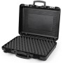 Wanapix | Maletín de Herramientas Vacío | Maletín Rígido con Espuma | Caja para Herramientas/Taladro/Utensilios | Negro XL - 47