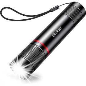 Blukar Linterna LED Recargable, 2000L Super Brillante con 4 Modos, Linterna Táctica de Aluminio Enfoque Ajustable - Ultra