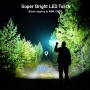 Blukar Linterna LED Recargable, 2000L Super Brillante con 4 Modos, Linterna Táctica de Aluminio Enfoque Ajustable - Ultra