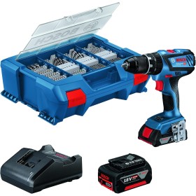 Bosch Professional 18V System GSB 18V-28 - Taladro percutor a batería (63 Nm, 1900 rpm, 1 batería x 2.0 Ah + 1 batería x 4.0 Ah,