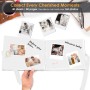Album de Fotos Scrapbook Espiral, 80 Páginas Azul Marino DIY Album Set con 2 Pcs Photo Corners, 6 Pcs Pegatinas, 5 Plantillas,