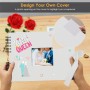 Album de Fotos Scrapbook Espiral, 80 Páginas Azul Marino DIY Album Set con 2 Pcs Photo Corners, 6 Pcs Pegatinas, 5 Plantillas,
