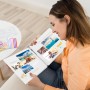 Album de Fotos Scrapbook Espiral, 80 Páginas Azul Marino DIY Album Set con 2 Pcs Photo Corners, 6 Pcs Pegatinas, 5 Plantillas,