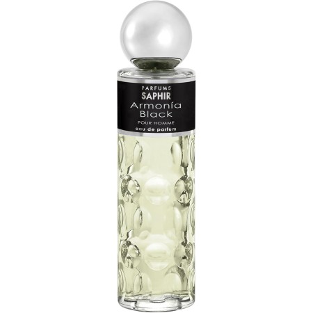 PARFUMS SAPHIR Armonía negro, Eau de Parfum con vaporizador para Hombre, 200 ml, Negro
