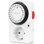 Garza - Temporizador analógico para interiores, juego de 2, enchufe programable, temporizador diario (24 h), máximo 3680 W, 16