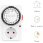 Garza - Temporizador analógico para interiores, juego de 2, enchufe programable, temporizador diario (24 h), máximo 3680 W, 16