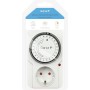 Garza - Temporizador analógico para interiores, juego de 2, enchufe programable, temporizador diario (24 h), máximo 3680 W, 16