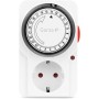 Garza - Temporizador analógico para interiores, juego de 2, enchufe programable, temporizador diario (24 h), máximo 3680 W, 16