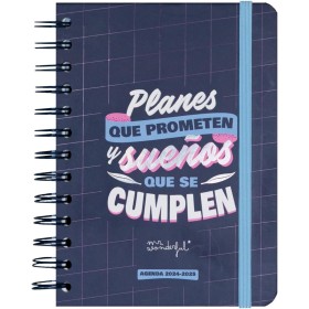 Mr.Wonderful - Agenda Wonder pequeña 2024-25 Semanal - Planes que prometen y sueños que se cumplen - Agenda Escolar con