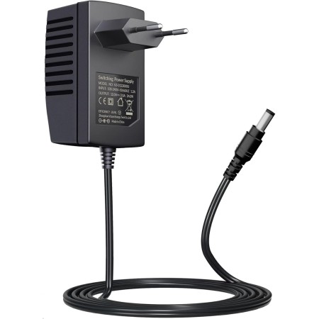 AKINGUAR Alimentación de CC 12V 2A, Universal Adaptador de Fuente de Alimentación, CA 100-240V a CC 12V, Adaptador Multivoltaje