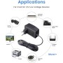 AKINGUAR Alimentación de CC 12V 2A, Universal Adaptador de Fuente de Alimentación, CA 100-240V a CC 12V, Adaptador Multivoltaje