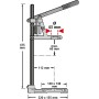 Wolfcraft 3406301 Soporte de taladro con columna redonda + mordaza de regalo, 160 x 230 x 500 mm PACK 1