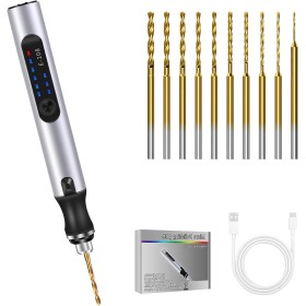 Mini Taladro de Mano Eléctrico, Vankarr 3 Velocidades DIY Micro Taladro Manual Precisión Herramientas bricolaje Giratorias
