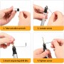 Mini Taladro de Mano Eléctrico, Vankarr 3 Velocidades DIY Micro Taladro Manual Precisión Herramientas bricolaje Giratorias