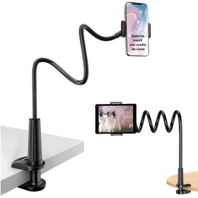 TOVARIN Soporte Móvil con Cuello de Cisne 360° para Móvil, Ajustable para Mesa o Escritorio, para iPhone 16 15 Pro MAX Huawei