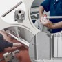 Pipe Threader, Manual Threading Tool,1.3 Inches Nipple Extractor, Tap Die Set, Machine Hole, Wire Cable, Hose Fitting, Patio,