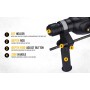 DEWALT DCH133N-XJ - Martillo perforador inalámbrico 18 V, con tecnología XR, SDS plus, potencia de 18V, 2.6J de energía de