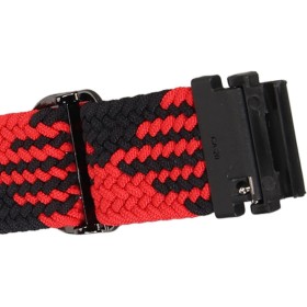 Nylon Watchband Band de reemplazo Ajustable Sport Correa Transpirable para Fenix ​​7s para 6s para 5s (Red Black)