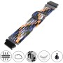 Nylon Watchband Band de reemplazo Ajustable Sport Correa Transpirable para Fenix ​​7s para 6s para 5s (Red Black)
