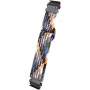 Nylon Watchband Band de reemplazo Ajustable Sport Correa Transpirable para Fenix ​​7s para 6s para 5s (Red Black)