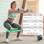 Gritin Bandas Elásticas Fitness, Bandas de Resistencia, Set de 5 Cintas Elásticas Fitness y Musculación de Látex Agradable a la
