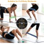 Gritin Bandas Elásticas Fitness, Bandas de Resistencia, Set de 5 Cintas Elásticas Fitness y Musculación de Látex Agradable a la
