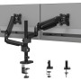 BONTEC Soporte Monitor Doble para Pantallas LED LCD de 13 a 32 Pulgadas, Brazo Monitor Ergonómico con Resorte de Gas y Gestión