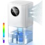 Deshumidificador, deshumidificador eléctrico de 1800 ml, deshumidificador silencioso con función de descongelación y modo de