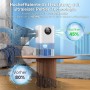 Deshumidificador, deshumidificador eléctrico de 1800 ml, deshumidificador silencioso con función de descongelación y modo de