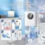 Deshumidificador, deshumidificador eléctrico de 1800 ml, deshumidificador silencioso con función de descongelación y modo de